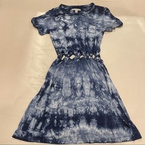 blue tie dye dress
